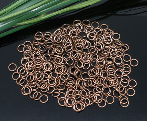 1000 Pcs Copper Tone Open Jump Rings Findings 0.9x6mm - Sexy Sparkles Fashion Jewelry - 1
