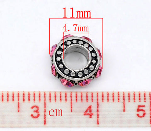 October Birthstone Spacer Bead Charm for european snake chain charm Bracelet - Sexy Sparkles Fashion Jewelry - 2