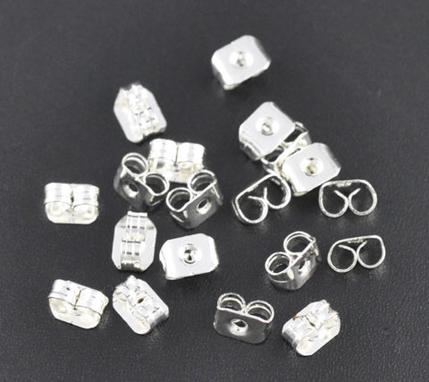 20 Pcs Silver Plated Earnut Clutch Earring 5mm - Sexy Sparkles Fashion Jewelry - 2