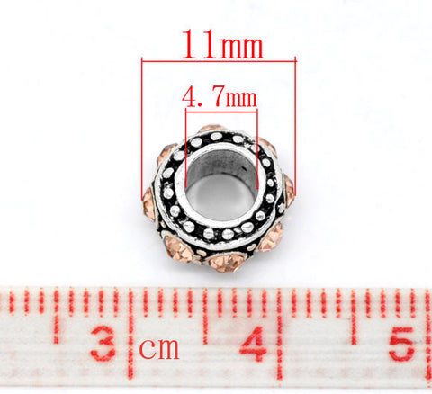 November Birthstone Spacer Bead Charm for european snake chain charm Bracelet - Sexy Sparkles Fashion Jewelry - 2