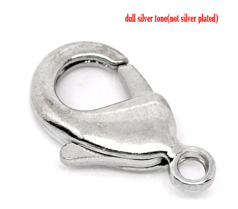 10 Pcs Silver Plated Jewelry Lobster Clasps, Silver 15mm - Sexy Sparkles Fashion Jewelry - 2