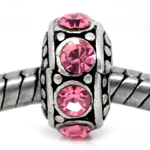 October Birthstone Spacer Bead Charm for european snake chain charm Bracelet - Sexy Sparkles Fashion Jewelry - 1