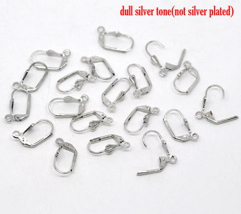 10 Pcs Silver Tone Earring Drop Clip on Findings 17mm X 10mm - Sexy Sparkles Fashion Jewelry - 3
