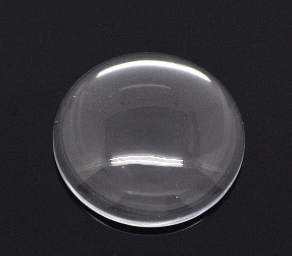 10 Pcs Clear Magnifying Round Glass Dome Cabochons Seals 1inch-25mm