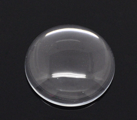 10 Pcs Clear Magnifying Round Glass Dome Cabochons Seals 1inch-25mm - Sexy Sparkles Fashion Jewelry - 1