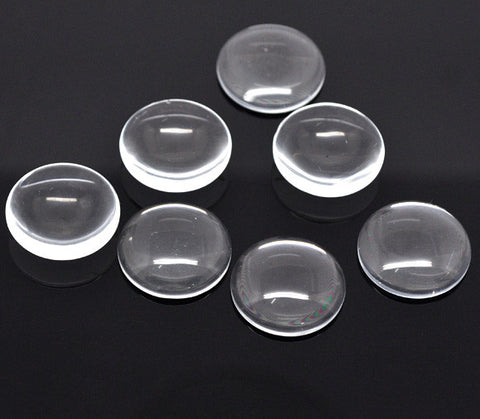 10 Pcs Clear Magnifying Round Glass Dome Cabochons Seals 1inch-25mm - Sexy Sparkles Fashion Jewelry - 2