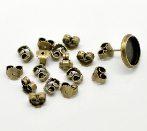 20 Pcs Antique Bronze Earnut Clutch Earring 6mm - Sexy Sparkles Fashion Jewelry - 3