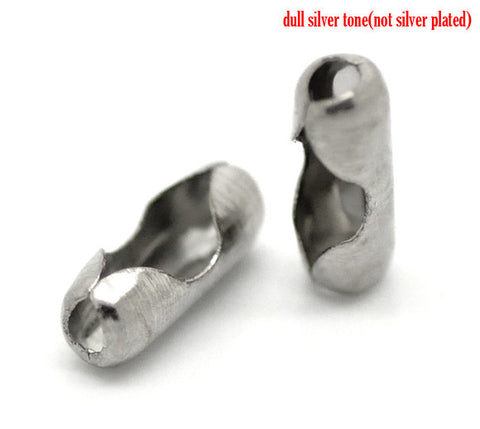300 Pcs Stainless Steel Connector Clasps 9x3mm Fit 2.4mm - Sexy Sparkles Fashion Jewelry - 1