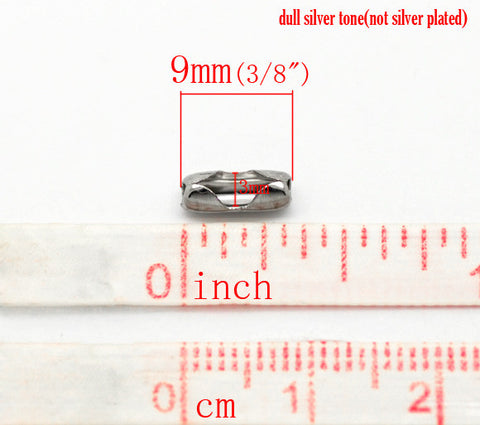 300 Pcs Stainless Steel Connector Clasps 9x3mm Fit 2.4mm - Sexy Sparkles Fashion Jewelry - 2