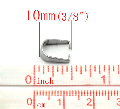 VALYRIA 10pcs Silver Tone Stainless Steel Pinch Clips Bail 10mm - Sexy Sparkles Fashion Jewelry - 3