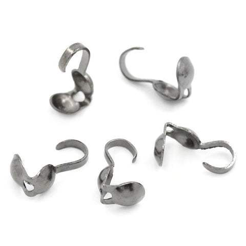 1000 Pcs Gunmetal Calottes End Crimps Beads Ball Chain Connector Clasp 9mm X5mm - Sexy Sparkles Fashion Jewelry - 3