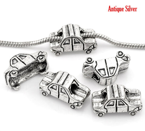 Car Charm Spacer European Bead Compatible for Most European Snake Chain Bracelet