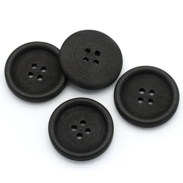 Sexy Sparkles 10 Pcs  Black Buttons