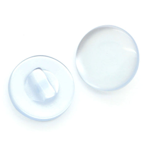 Sexy Sparkles 6 Pcs Resin Round Shank Buttons Transparent Lightblue 12mm