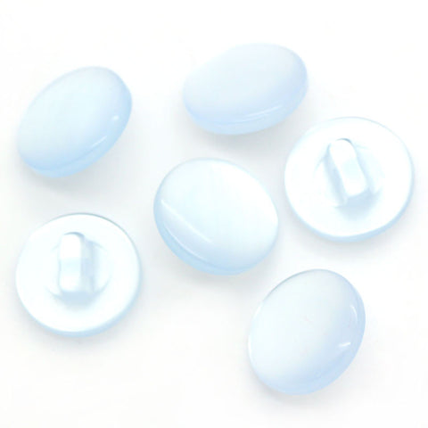 Sexy Sparkles 6 Pcs Resin Round Shank Buttons Transparent Lightblue 12mm