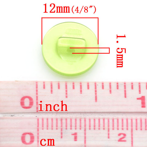 Sexy Sparkles 6Pcs Green Resin Sewing Shank Buttons 12mm