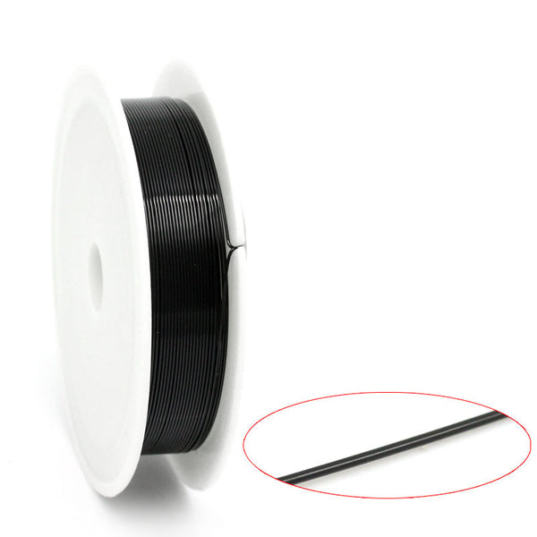 Sexy Sparkles Beading Wire Black 0.5mm 1 Roll 1m(40inch )