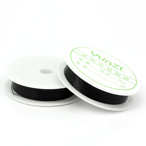 Sexy Sparkles Beading Wire Black 0.5mm 1 Roll 1m(40inch )