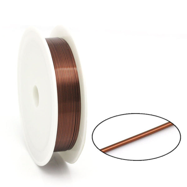 Sexy Sparkles Beading Wire Coffee 0.5mm 1 Roll 1m(40inch )