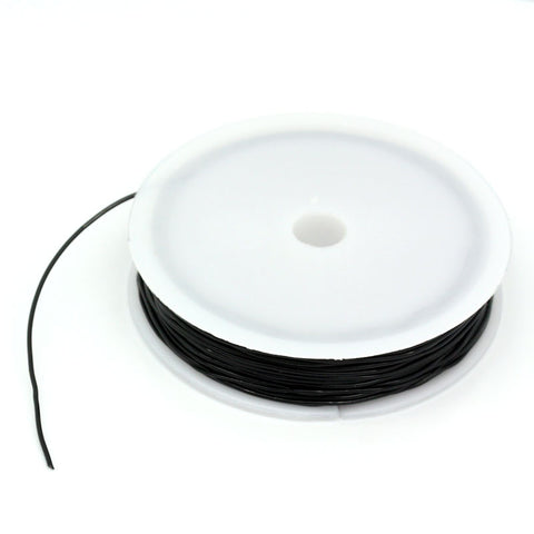 Sexy Sparkles 1roll 1m Nylon Elastic Jewelry Cord Black 1mm