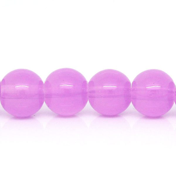 Sexy Sparkles 1 Strand Purple Ball Glass Loose Beads 8mm
