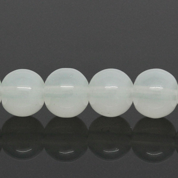 Sexy Sparkles 1 Strand White Ball Glass Loose Beads 8mm