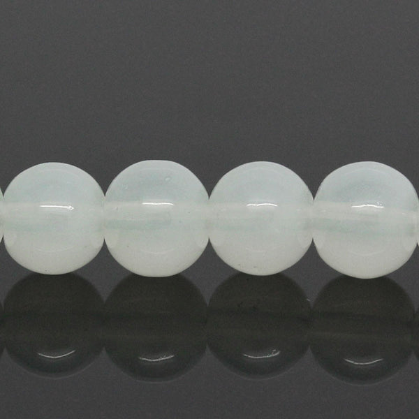 Sexy Sparkles 1 Strand White Ball Glass Loose Beads 8mm
