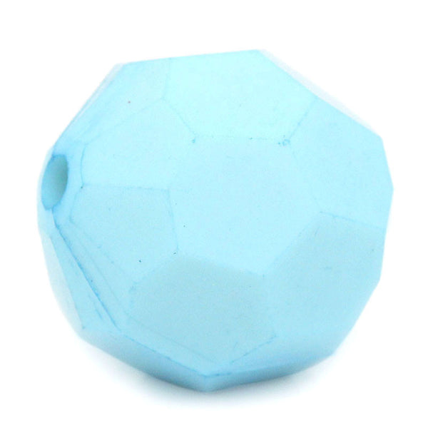 Sexy Sparkles 5 Pcs Light Blue Faceted Acrylic Spacer Beads 20mm Hole: Approx 3mm