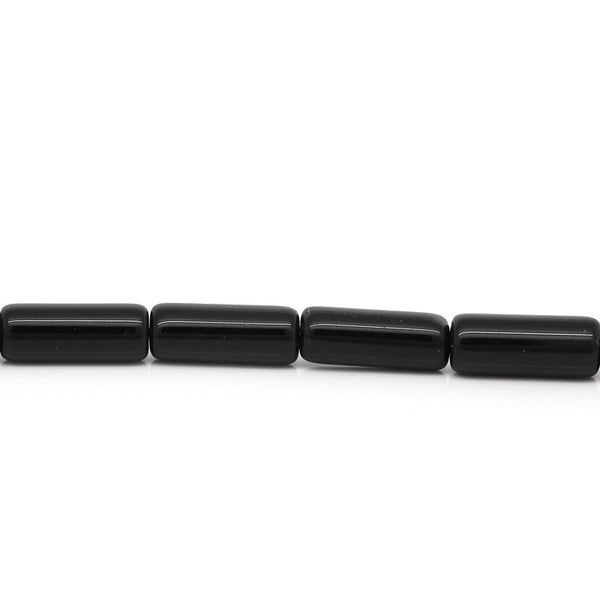 Sexy Sparkles 6mm x 15mm Black Loose Beads for Jewelry Making 22pcs