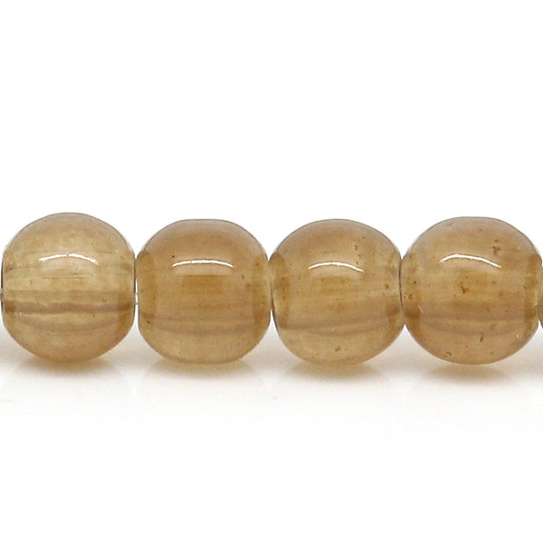 Sexy Sparkles 1 Glass Loose Beads Ball Strand Brown 5mm Approx 188pcs