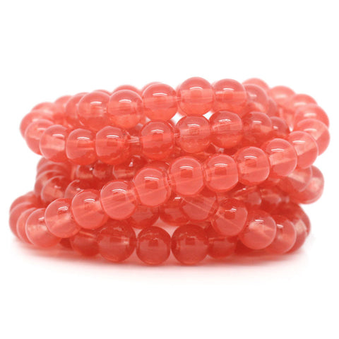 Sexy Sparkles 1 Strand Light Pink Loose Beads 6mm, Dia,80cm (31 4/8inch ) (Aprox 143pcs/strand)