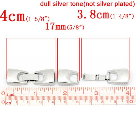 Sexy Sparkles Set of End Caps for Bracelets / Necklaces Silver Tone