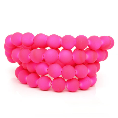 1 Strand Glass Loose Beads Round Candy Fuchsia 11.5mm, 81.5cm Long Approx. 70... - Sexy Sparkles Fashion Jewelry - 3