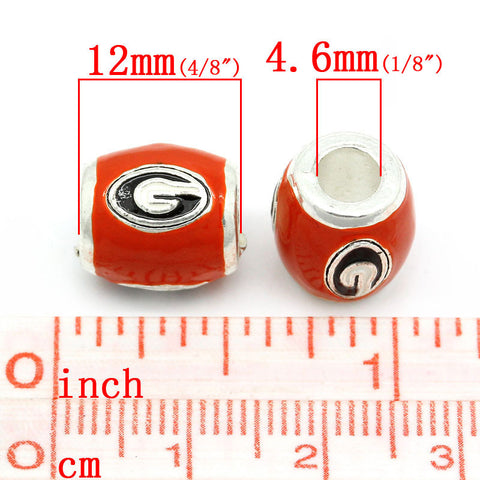 Georgia Bulldogs European Charm Bead - University Of Georgia Football Team Logo - Sexy Sparkles Fashion Jewelry - 2