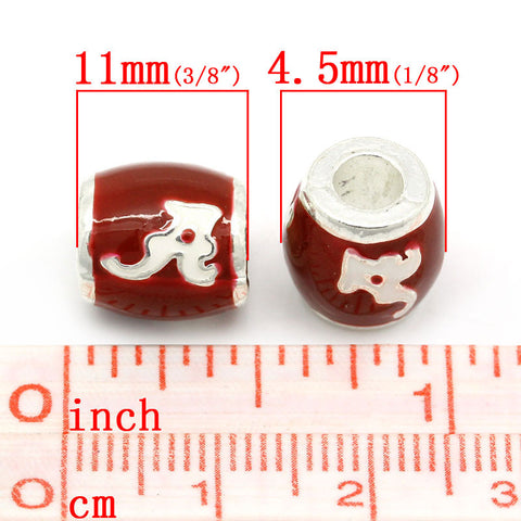 Alabama Crimson Tide Football Team Logo European Bead For Charm Bracelets - Sexy Sparkles Fashion Jewelry - 2