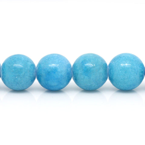 1 Strand Synthetic Gem Loose Beads Round Blue 10mm - Sexy Sparkles Fashion Jewelry - 1