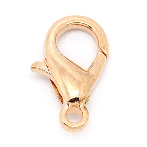 10pcs Jewelry Lobster Clasps Rose Gold Tone 15mm X 9mm - Sexy Sparkles Fashion Jewelry - 2
