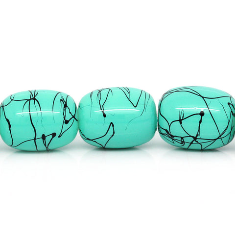 1 Strand Glass Loose Beads Column/cylinder Light Blue 15mm, 80.5cm Long, Appr... - Sexy Sparkles Fashion Jewelry - 1