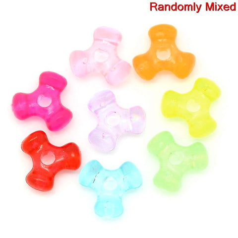 20 Pcs Transparent Acrylic Spacer Beads Triangle Assorted Colors - Sexy Sparkles Fashion Jewelry - 3