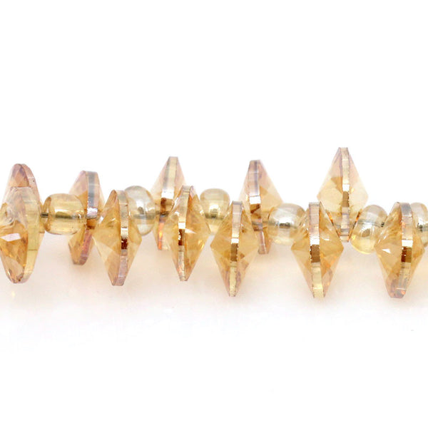 Sexy Sparkles 1 Strand Nugget Crystal Glass Loose Beads Champagne Ab Color