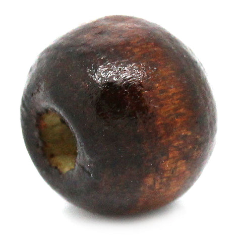 20 Pcs Wood Drum Spacer Beads Dark Brown 8mm - Sexy Sparkles Fashion Jewelry - 1