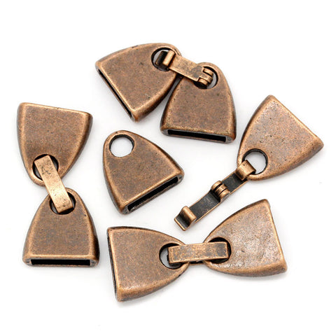 2 Set of Hook Clasps Triangle Antique Copper 28mm - Sexy Sparkles Fashion Jewelry - 2