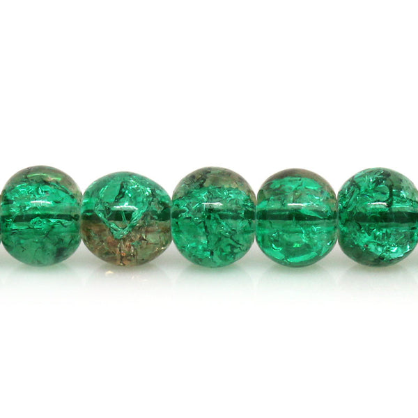 Sexy Sparkles 1 Strand, 2-tone Crackle Glass Round Beads 4mm Dia, 80cm (31 4/8'') Long, (Ap...
