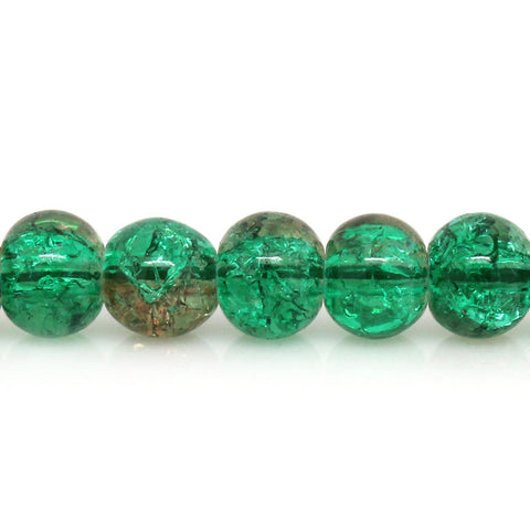 1 Strand, 2-tone Crackle Glass Round Beads 4mm Dia, 80cm (31 4/8'') Long, (Ap... - Sexy Sparkles Fashion Jewelry - 1