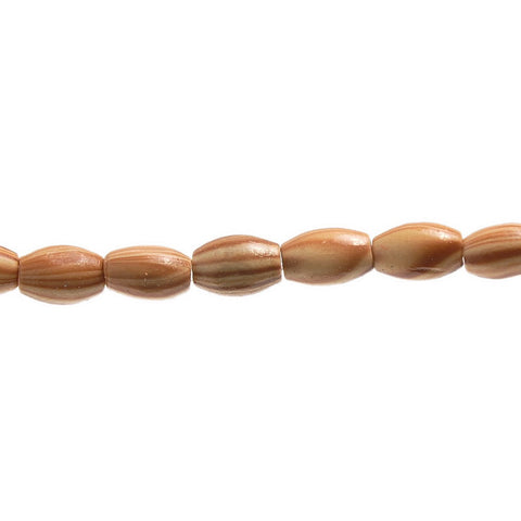 1 Strand, Oval Stripe Pattern Wood Loose Beads 8x5mm,46.3cm (18 2/8'') Long, ... - Sexy Sparkles Fashion Jewelry - 1