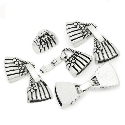 2 Sets of Hook Clasp Handbag Pattern Antique Silver 3.1cm - Sexy Sparkles Fashion Jewelry - 3