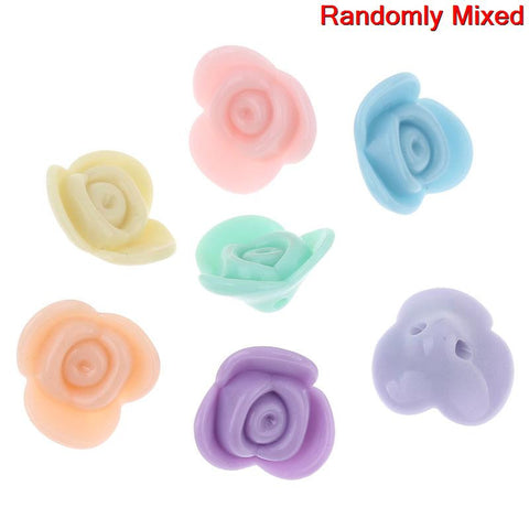 10 Pcs Acrylic Flower Multicolor Charm Spacer Bead 16mmx15mm Hole: Approx 2x1... - Sexy Sparkles Fashion Jewelry - 3