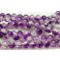 Sexy Sparkles 1 Strand, Purple White Clear Mixed Crackle Glass Round Beads 8mm