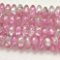 Sexy Sparkles 1 Strand, Pink White Clear Mixed Crackle Glass Round Beads 8mm
