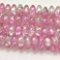 Sexy Sparkles 1 Strand, Pink White Clear Mixed Crackle Glass Round Beads 8mm